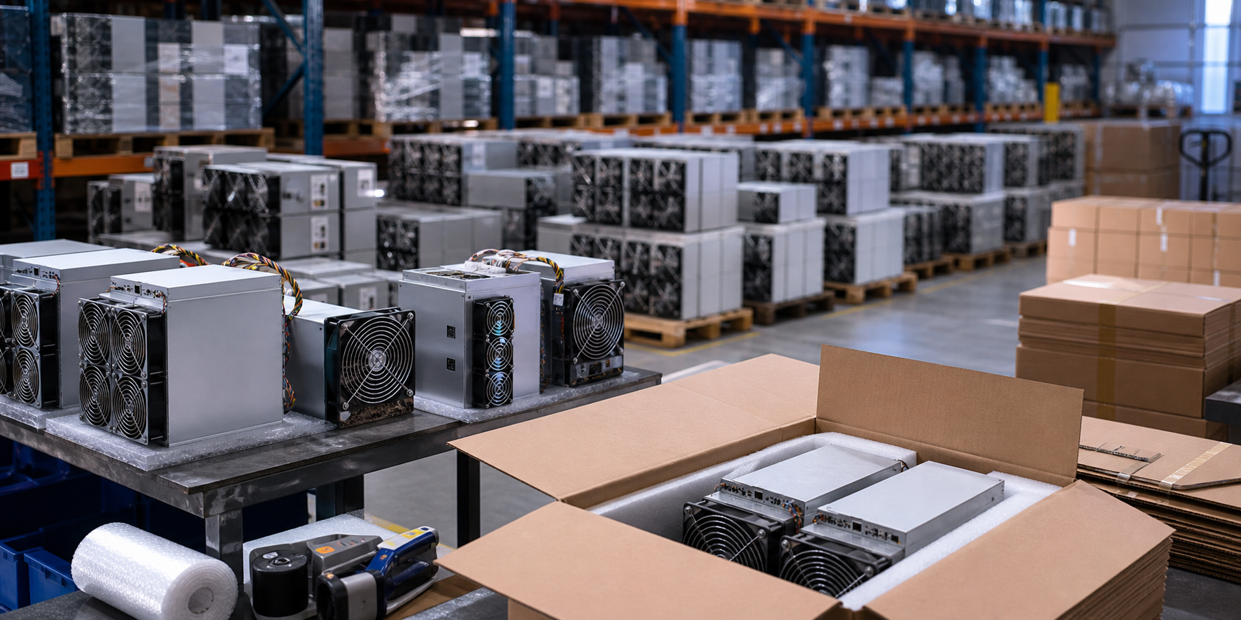ASIC hardware prepared for deployment